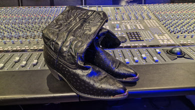 Dan Post Ostrich Cowboy Boots US Size 10 D owned by Vinnie Paul of Pantera with signed COA! Rock Music Memorabilia!