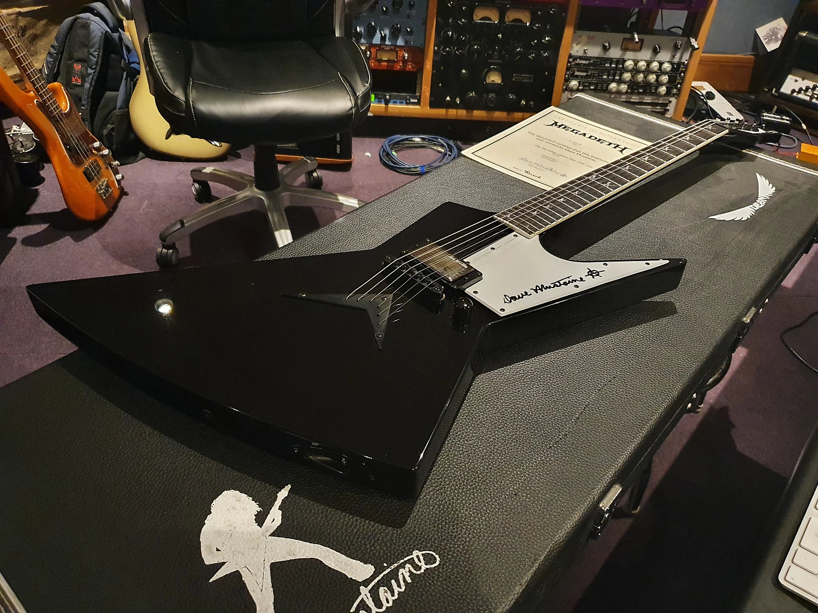 Dave Mustaine's Personally Owned Megadeth Dean Punk Zero Explorer Stage  Played & Artist Signed!