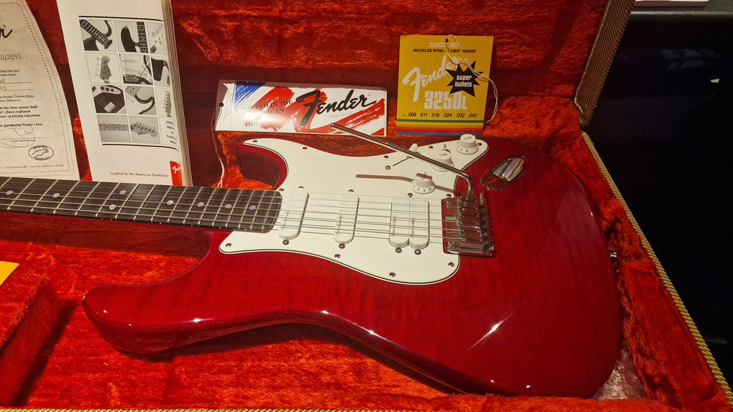 1992 Fender Custom Shop Stratocaster Set Neck Mahogany Body Flame Maple Top Lace Sensors