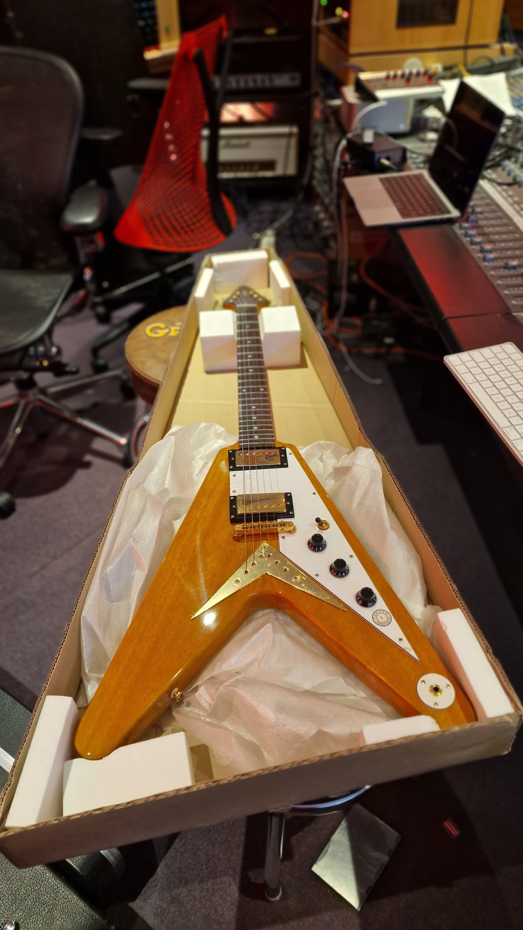 2002 Gibson Epiphone 1958 Flying V Korina BRAND NEW IN BOX '58 Made in Korea Gibson USA Pickups!