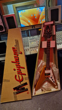 Load image into Gallery viewer, 2002 Gibson Epiphone 1958 Flying V Korina BRAND NEW IN BOX &#39;58 Made in Korea Gibson USA Pickups!
