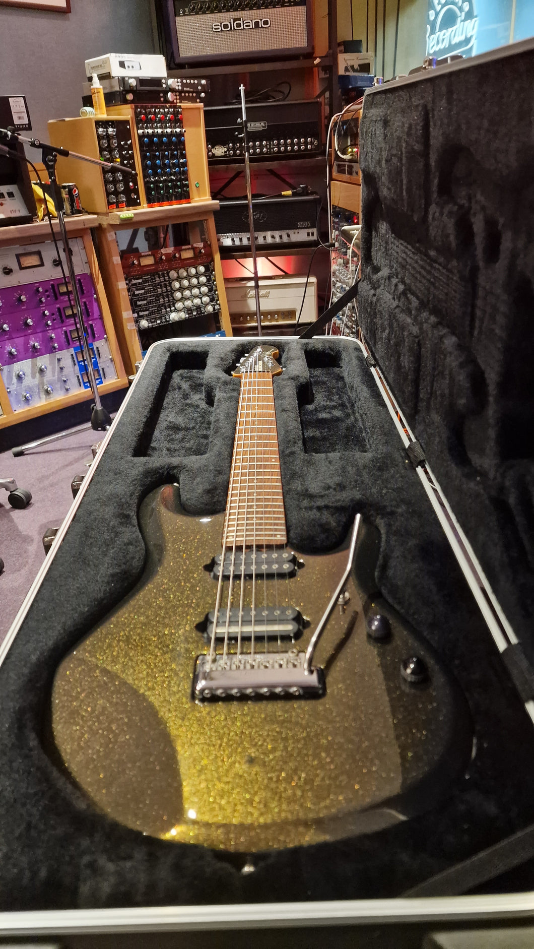 Music Man JP7 John Petrucci Olive Gold USA 7 String American Dream Theater Signature Electric Guitar