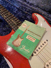Load image into Gallery viewer, 1961 Fender Stratocaster Fiesta Red 1 Artist Owner! Original Sales Receipt, Hang Tag, Case! 60s Vintage Guitar!
