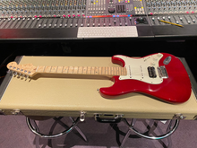 Load image into Gallery viewer, Fender Custom Shop Deluxe Stratocaster HSS AAA Flame Candy Apple Red Birdseye Figured Neck USA American Guitar
