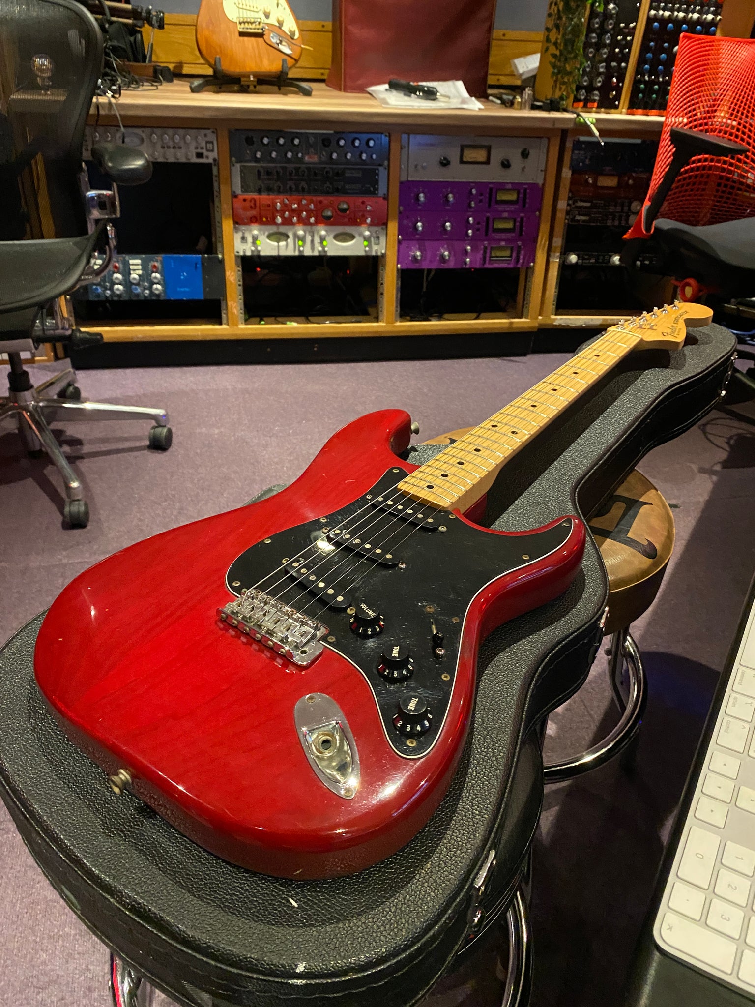 1979 FENDER Stratocaster Vintage 70s American USA Strat Red Electric Guitar For Sale