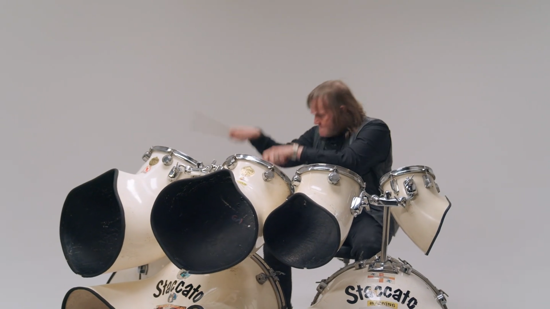 Staccato Thunderhorn Drum Kit Vintage 70 s Ex Iron Maiden 7 Piece