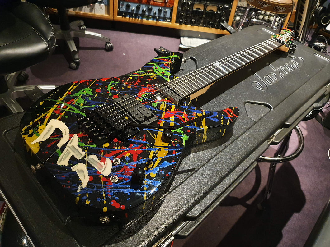 Jackson USA Custom Shop Def Leppard Tour Played Phil Collen Hand-Painted Splatter Signed Guitar PC1