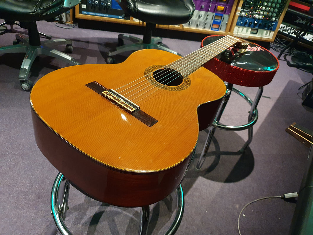 RARE 1973 Vintage Japanese Suzuki Takeharu Kiso Factory G-85 Mahogany Classical Acoustic Guitar