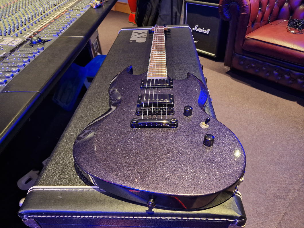 ESP Custom Shop Viper SG Silver Sparkle Guitar EMG James Hetfield Het Set Hipshot Tuners!