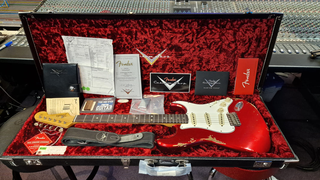 Fender Custom Shop 1965 '65 Stratocaster Heavy Relic UK Spec Danish Pete Honore Candy Apple red