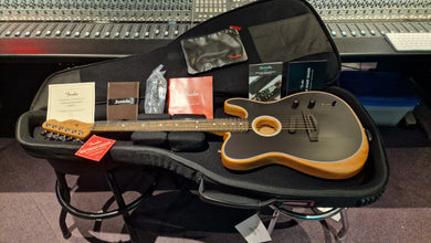 Fender American Acoustasonic Telecaster Black USA Tele Electric Guitar