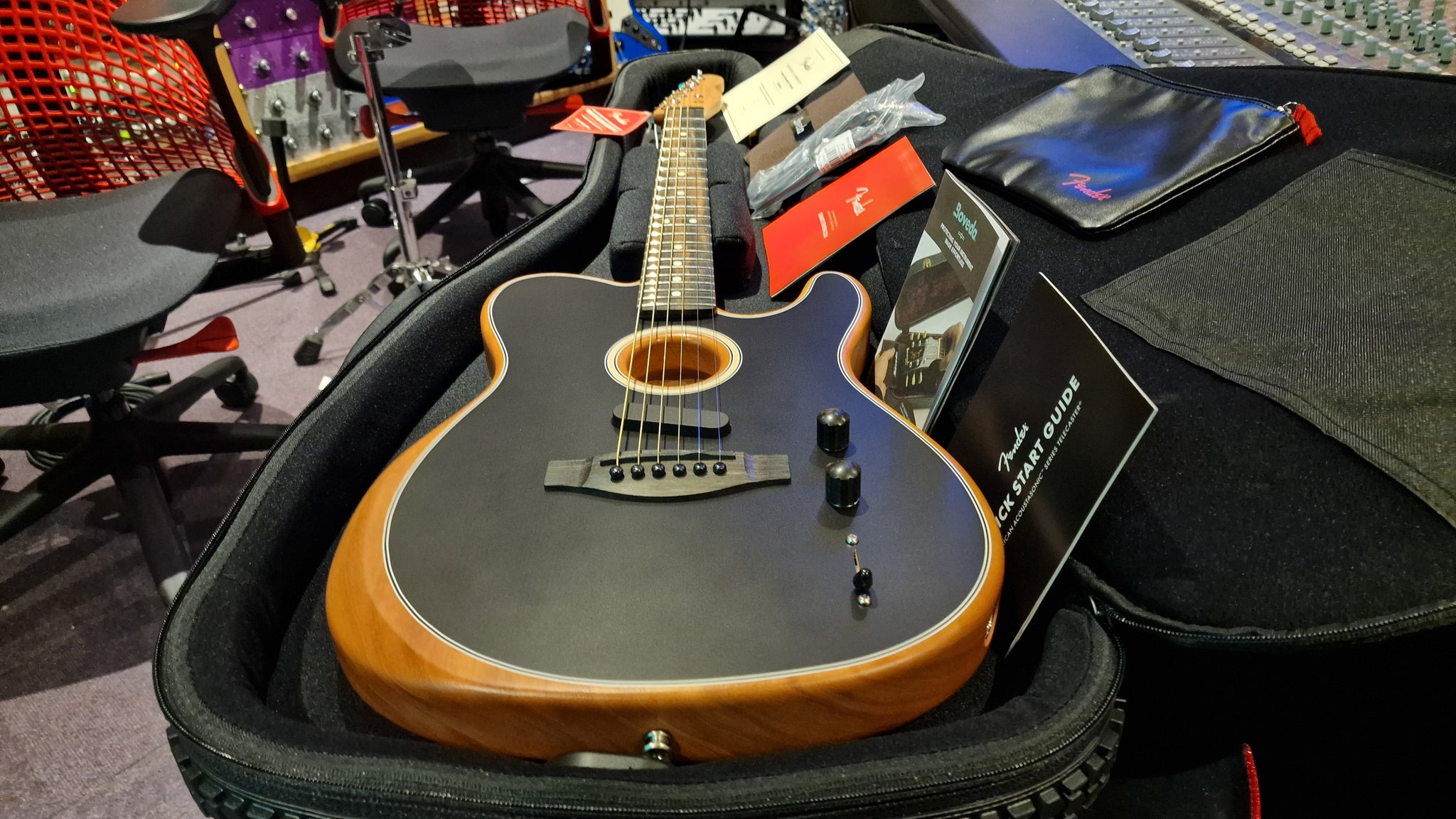 Fender American Acoustasonic Telecaster Black USA Tele