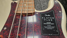 Load image into Gallery viewer, FENDER PLAYER PLUS PRECISION BASS IN OLYMPIC PEARL PJ Noiseless Active/Passive Pickups
