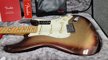 Load image into Gallery viewer, Fender American Ultra Stratocaster Mocha Burst MN Maple Neck Electric Guitar
