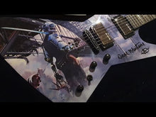 Load and play video in Gallery viewer, Dave Mustaine&#39;s personal owned Dean USA Custom Shop Dystopia Zero Explorer Signed by him! Tour Case!
