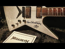 Load and play video in Gallery viewer, Dave Mustaine&#39;s Personally Owned Stage Used Megadeth Dean Silver Zero Explorer Guitar Signed by Him!
