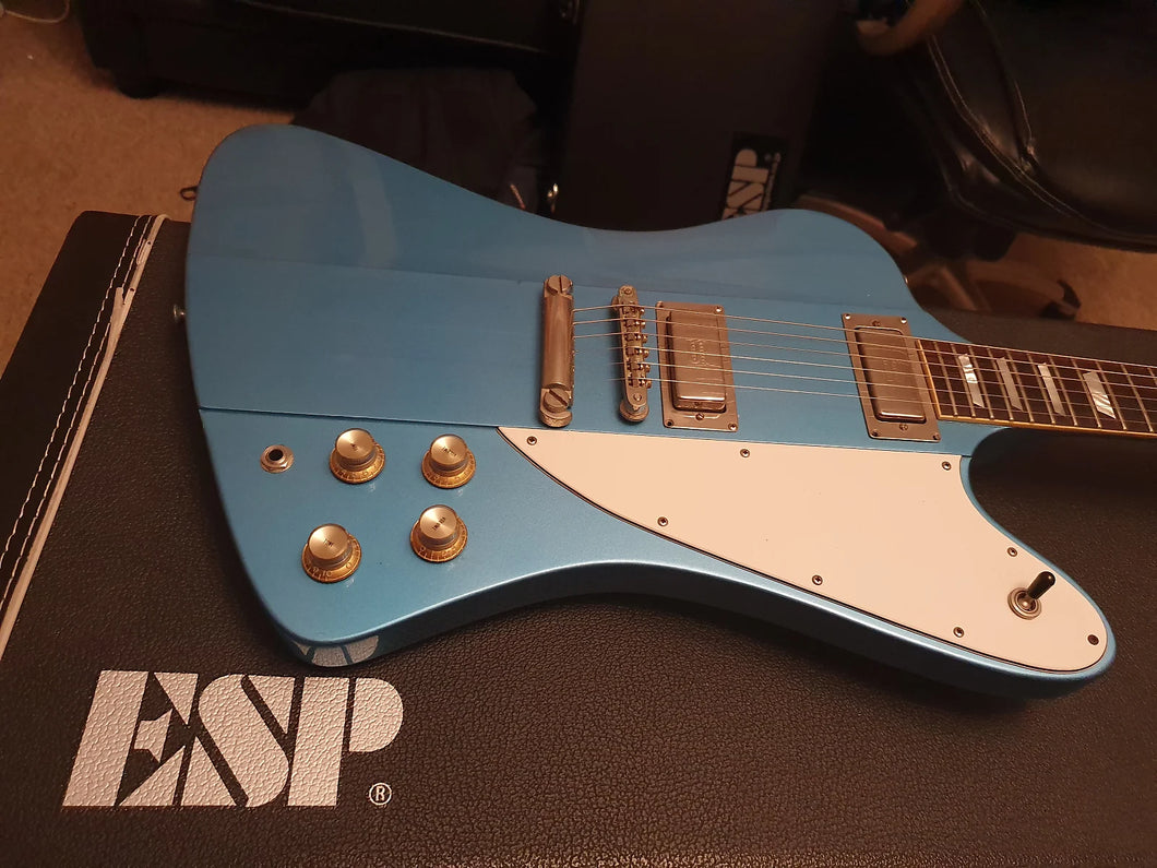 ESP Custom Shop Firebird Phoenix Gibson Lawsuit Pelham Blue Vintage 80's Electric Guitar