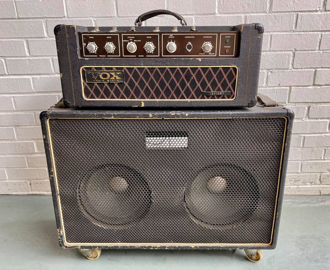 RARE Jimi Hendrix Tour Played Vox Defiant 100 Watt Artist Owned Vintage Guitar Amp 2x12 Speaker Cab